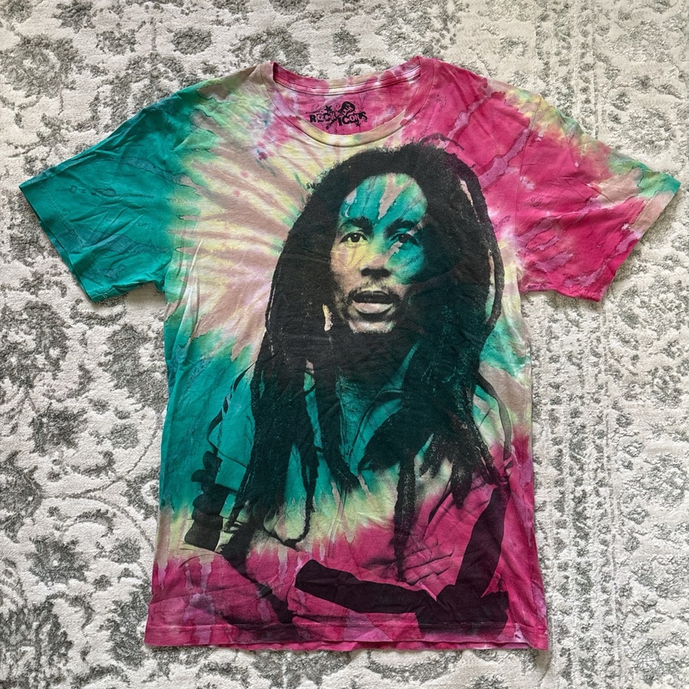 Vintage Bob Marley Tie-Dye Graphic T-Shirt
